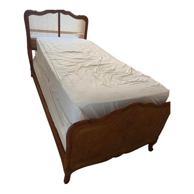 1940”s Provincial Cane Twin Bed Frame For Sale