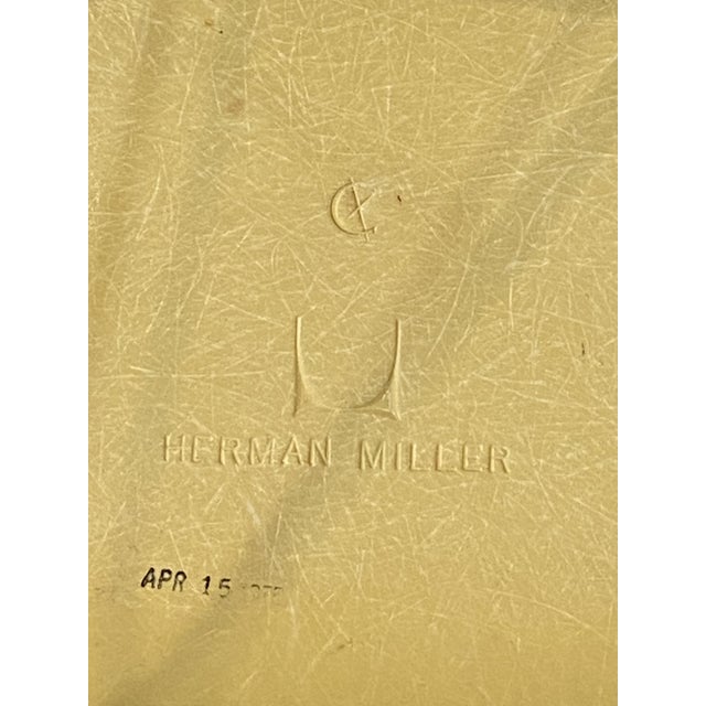 Herman Miller Vintage Yellow Vinyl-Covered Fiberglass Chair by Charles and Ray Eames for Herman Miller, 1950s For Sale - Image 4 of 18