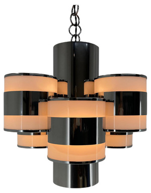Mid-Century Italian Chrome Chandelier, 1960's