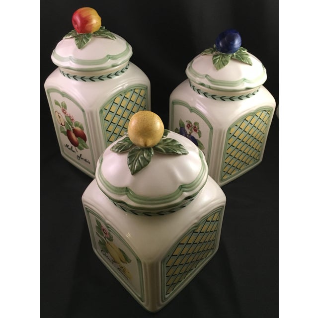 Villeroy And Boch French Garden Porcelain Kitchen Canisters Set Of 3 Chairish