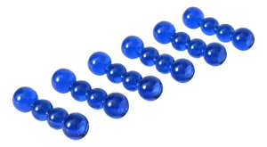 Blue Glass Bubbles Knife Rests by Teleri Ann Jones for Saint Louis, 1990s, Set of 6