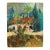 Garden Cottage Acrylic Painting on Board, Signed, 1990s, 10x8 For Sale