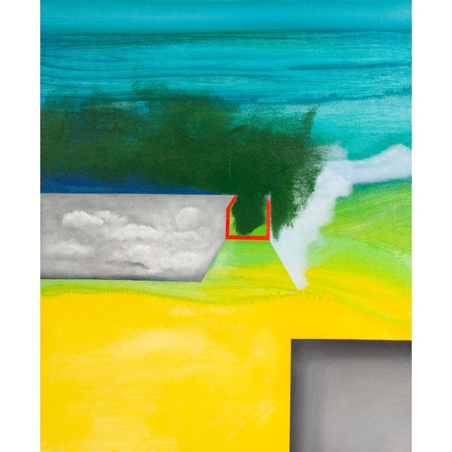 An acrylic on canvas painting by the American artist Anthony Louis Popcheff (1954-2003). Unsigned, this work depicts an...