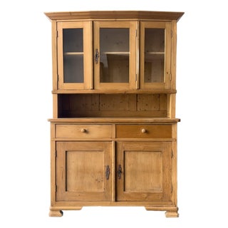 Antique European Pine Hutch For Sale