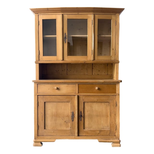 Antique European Pine Hutch For Sale