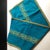 Traditional Mid 20th Century Mid-Century Turquoise and Gold Hand Embroidered Table Runner For Sale - Image 3 of 3