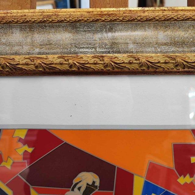 Ugo Nespolo, Football Match, Paint, Framed For Sale - Image 9 of 11