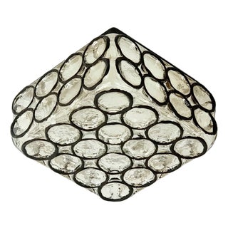 Mid-Century Glass Flush Mount from Limburg, Germany, 1960s For Sale