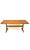 Dining table attributed to George Nakashima, beautifully finished with painted iron inserts. High-quality details....