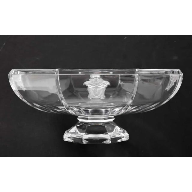 1980s Versace For Rosenthal Medusa Crystal Bowl For Sale - Image 5 of 13