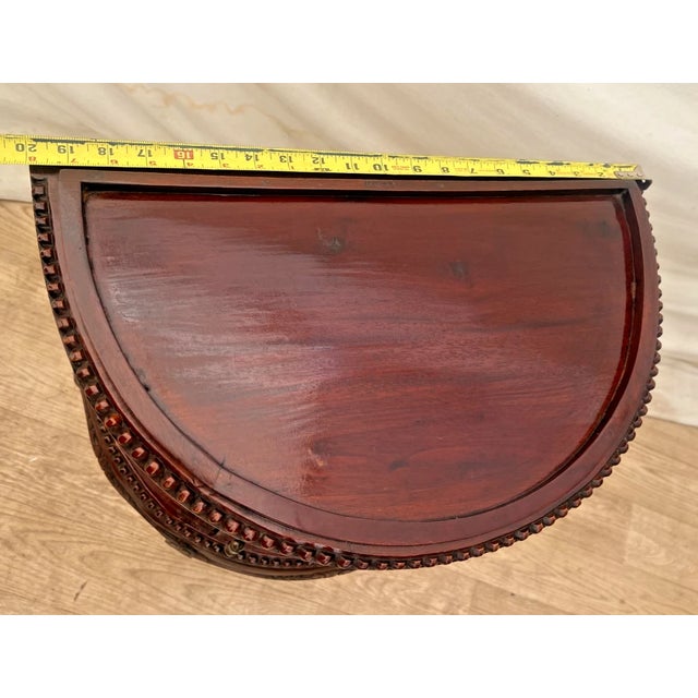 1950s China Cabinet Demilune Half Moon Shape Curio Display, Lighted, Beveled Glass 1a For Sale - Image 12 of 13