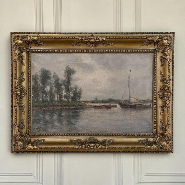 Belgian painter Romain Steppe found enduring inspiration along the waterways surrounding Antwerp, where sailing vessels,...