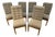 Set of Six Mid-Century Modern Upholstered Dining Chairs For Sale