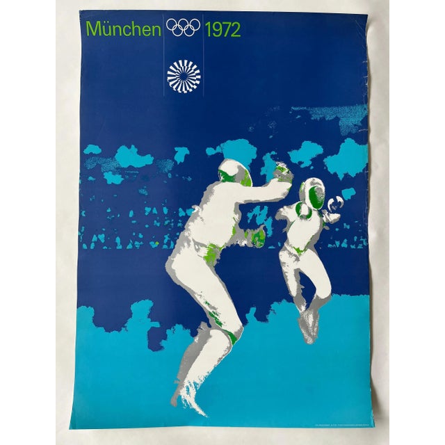 Munich Olympic Games Fencing Poster by Otl Aicher, 1972 For Sale - Image 4 of 6