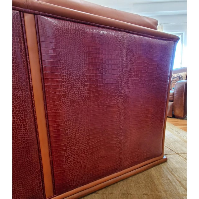 1980s Vintage Formitalia Paolo Gucci Leather Sofa | Chairish