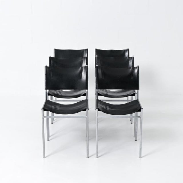 Metal SE06 Dining Chairs by Martin Visser for T Spectrum, 1960s, Set of 6 For Sale - Image 7 of 18