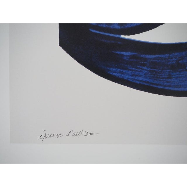 Paper Sérigraphie N°18 Poster after Pierre Soulages For Sale - Image 7 of 9