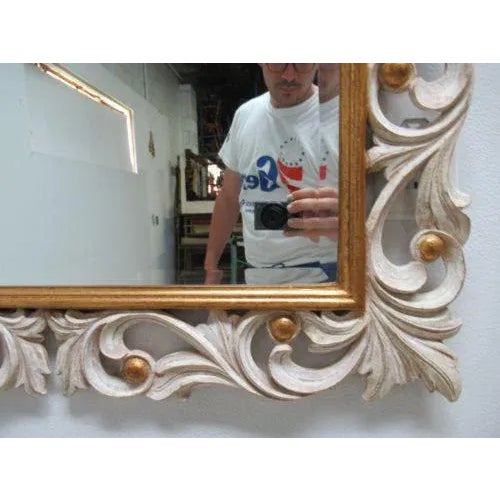 Wood Harrison Gil Italian Carved Feather Hanging Wall Mirror For Sale - Image 7 of 13