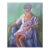 Portrait of a Woman in Purple - Parisian Art Deco Female Figurative by Dominique Amendola For Sale