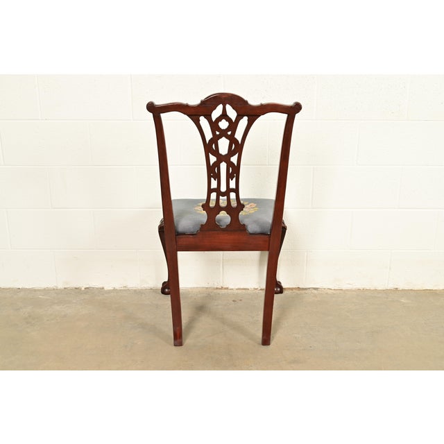 Antique Chippendale Carved Mahogany Side Chair or Dining Chair, Circa 1860s For Sale - Image 11 of 12