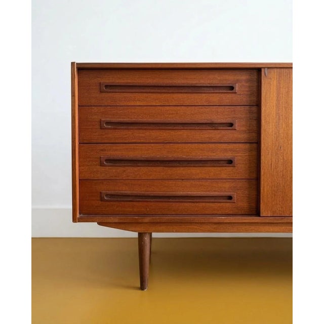 Mid-Century Modern Vintage Danish 4-Drawer Sideboard, 1950s For Sale - Image 3 of 4