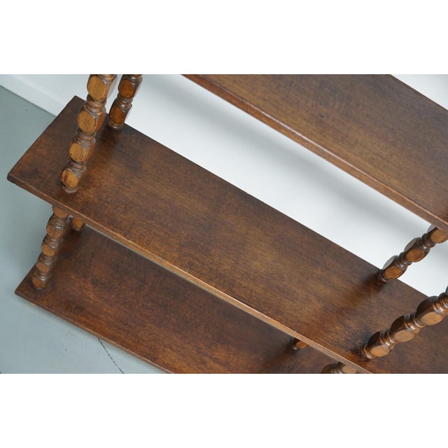 Mid-Century French Oak Bobbin Shelving Unit For Sale - Image 5 of 18