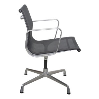 EA-108 Chair in Black Mesh and Aluminium by Charles Eames, 2000s For Sale