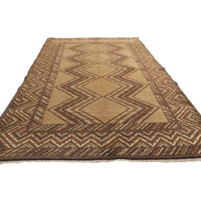 Mid-Century Modern Mid 20th Century Vintage Persian Semnan Rug, 04'05 X 07'07 For Sale - Image 3 of 10