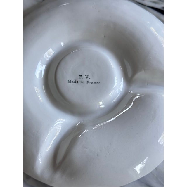 Portieux Vallerysthal Made in France Portieux Valerysthal Majolica Artichoke Plates - Set of Four For Sale - Image 4 of 8