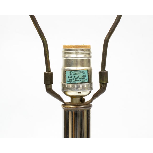 Mid-Century Modern Pair of Vintage Modernist Metal Table Lamps by Laurel Lamp Co. For Sale - Image 3 of 9