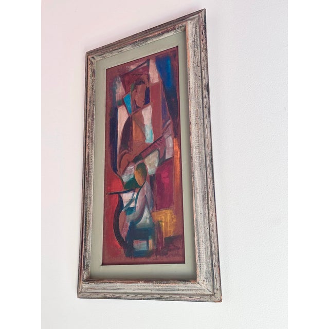 Mid 20th Century Israel Abramofsky Cubism Painting For Sale - Image 4 of 7