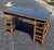 Late 20th Century Vintage Coastal Bamboo and Black Lacquer Desk by Milling Road for Baker For Sale - Image 5 of 10