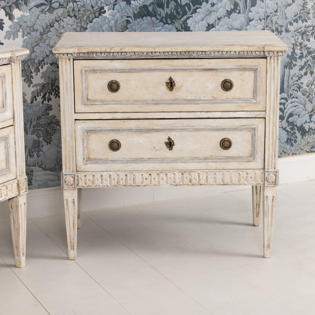 19th Century Pair of 19th C. Italian Neoclassical Style Painted Bedside Commodes For Sale - Image 5 of 16