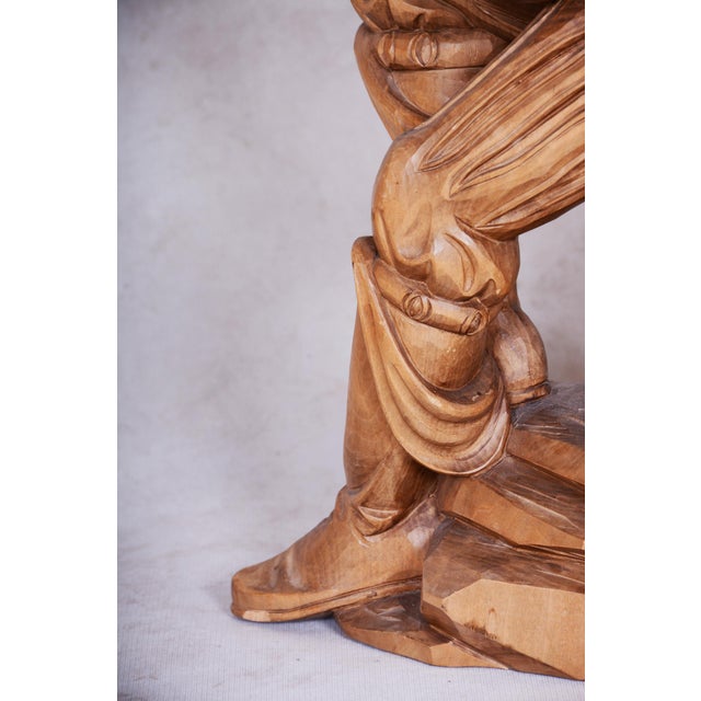 Neo-Rococo Statuette of Lutenist in Pear Wood and Lacquer, France, 1840s For Sale - Image 13 of 18