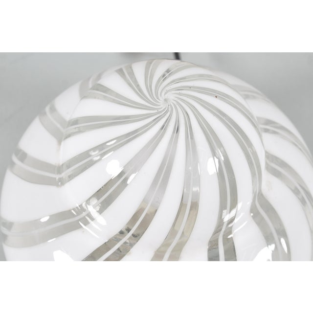 Mid-Century Murano Glass and Metal Table Lamps by F. Fabbian, Italy, 1970s, Set of 2 For Sale - Image 9 of 16