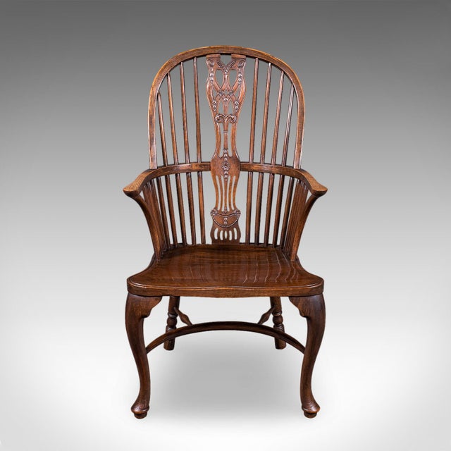 Set of 6 Vintage Windsor Chairs, English, Victorian Revival, Country House Seat For Sale - Image 6 of 12