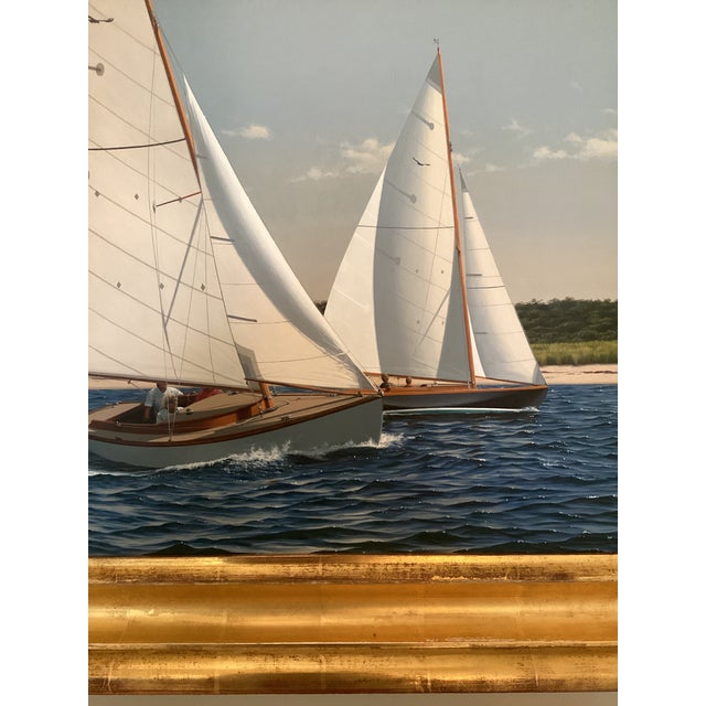 2000 - 2009 ‘Racing Alerions’ by Forrest Rodts (Original Signed Oil Painting) For Sale - Image 5 of 12