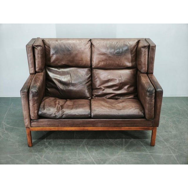 JK 922 Wagon Leather Sofa by Jørgen Kastholm, Denmark, 1960s For Sale - Image 17 of 18
