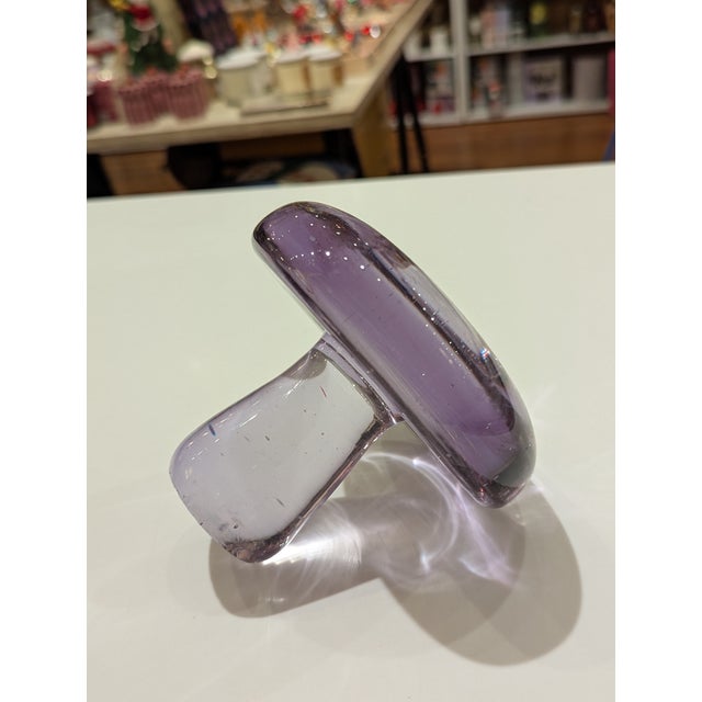 Amethyst Art Glass Mushroom For Sale - Image 4 of 6