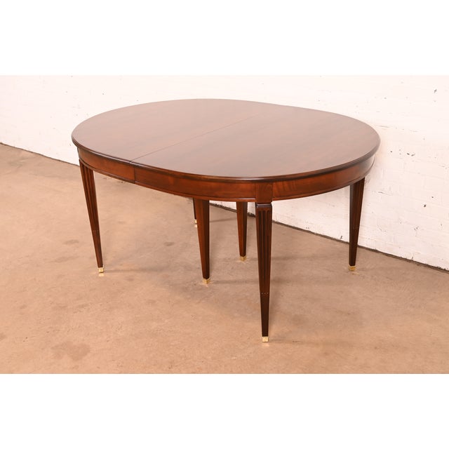 Brown Kindel Furniture French Regency Louis XVI Cherry Wood Extension Dining Table, Newly Refinished For Sale - Image 8 of 15