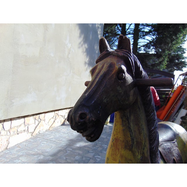 19th Century Wooden Rocking Horse For Sale - Image 9 of 16