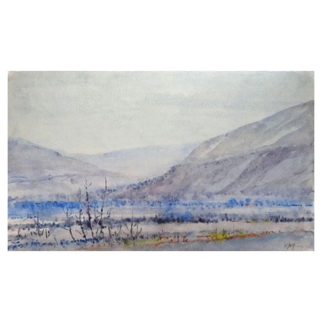 Herberts Mangolds, Valley, 1969, Watercolor on Paper For Sale