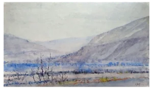 Herberts Mangolds, Valley, 1969, Watercolor on Paper