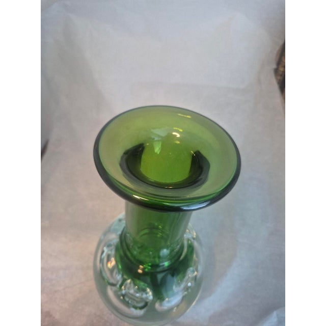 This vintage Mid-Century Modern "Sommerso" art glass vase designed by the prominent Czech glass artist Jaroslav Svoboda....