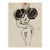 Vintage French Fashion Art Print – Sculptural Fur Shoulder Illustration, 36" X 48" For Sale
