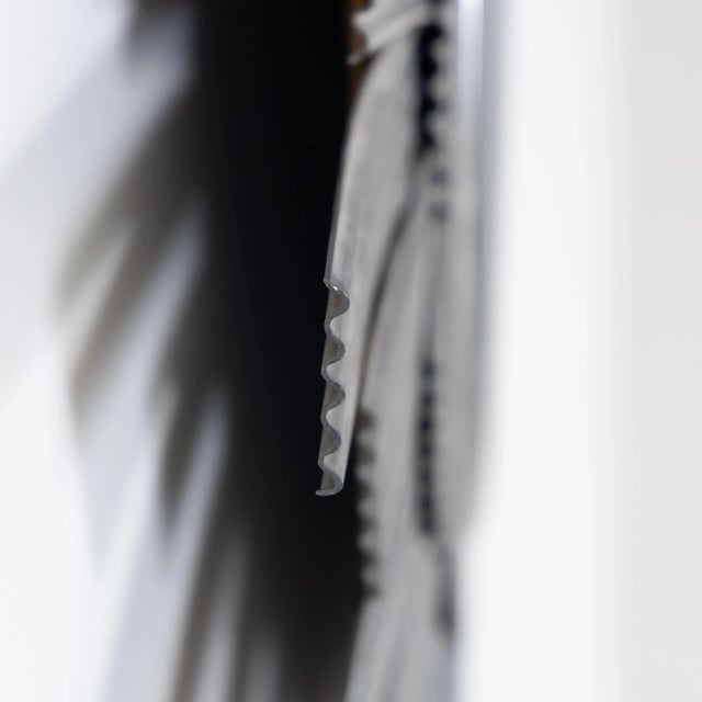 Wall Mirror in Shaped Aluminum Sheet from Bottega Gadda, 1960s, in Good conditions. Designed 1970 to 1979 This piece has...