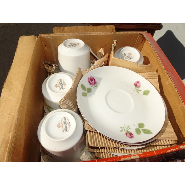 1970s Vintage Dishes Set of Four Fine China Made in Japan 15 Pieces For Sale - Image 5 of 15