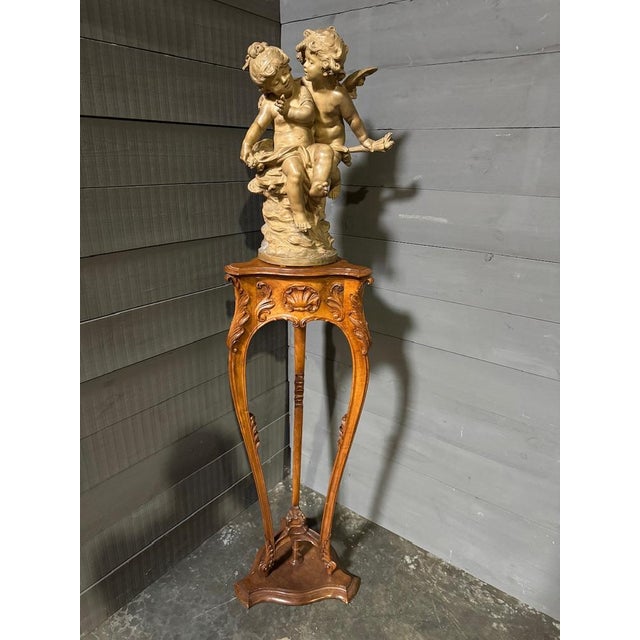 Rococo French Walnut Side Table, 1900s For Sale - Image 3 of 16