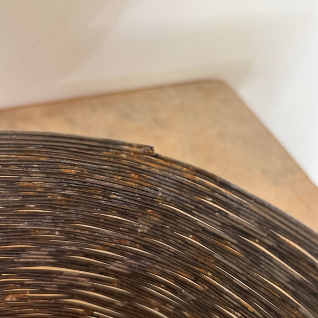 1990s Artisan Made Welded Metal Wire Bowl For Sale - Image 5 of 9