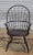 Late 20th Century Pair of Warren Chair Works Sack Back Windsor Arm Chairs Bench Made Black Finish For Sale - Image 5 of 10